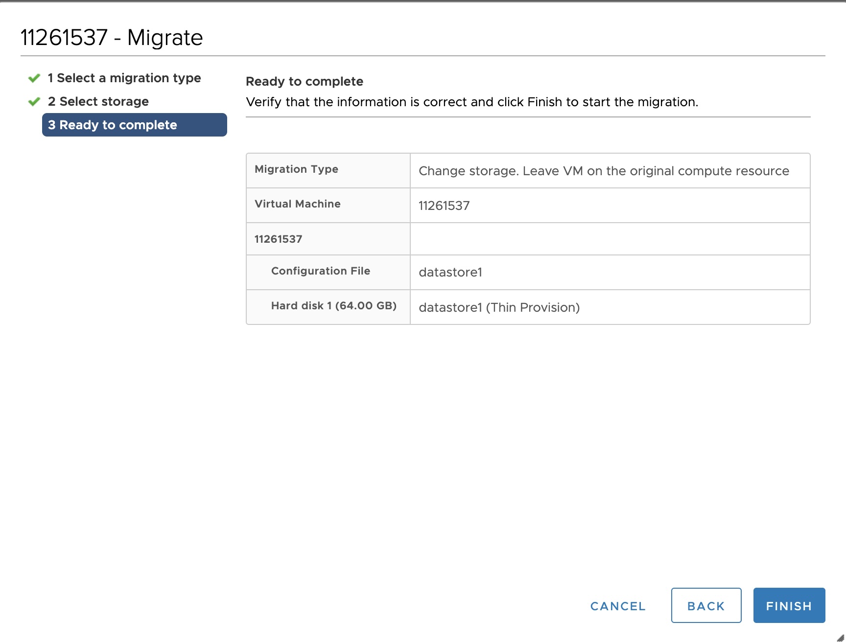 Slide disk migration, vSphere, nfs
