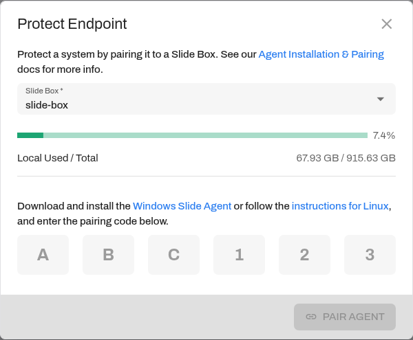 Pair the Slide Agent