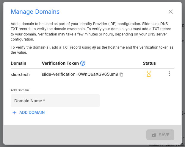 Manage Domains